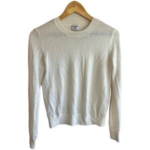 Artizia Sunday Best Crewneck Cream Merino Wool Blend Knit Sweater XS Classic